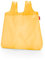 Reisenthel mini maxi shopper pocket Einkaufstasche, Polyester, banana cream, 43.5 x 60 x 7 cm
