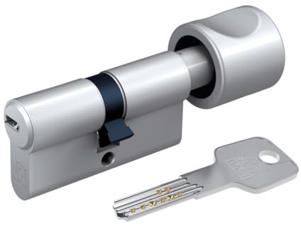 BASI | BM Schließzylinder | gleichschließend und frei kombinierbar | Viele Längen verfügbar | Wendeschlüssel | Profilzylinder für Haus und Wohnung | Knaufzylinder A:K40 mm B:30 mm