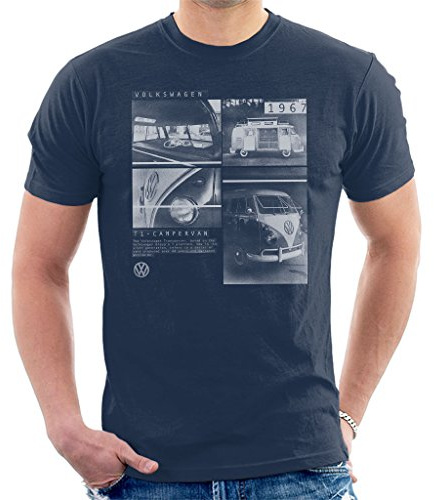 Volkswagen T1 Campervan 1967 Shots Men's T-Shirt Navy Blue