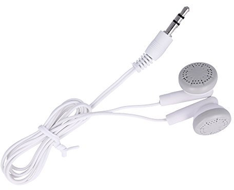 REY Auricular Universal para Smartphone, Reproductor de Música, MP3, MP4, Color Blanco