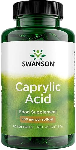 Swanson Ultra Caprylic Acid 600mg, 60 Softgels