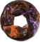 styleBREAKER Damen Loop Schal mit Sterne-Nebel Weltall Motiv, Schlauchschal, Tuch 01017092, Farbe:Dunkelbraun