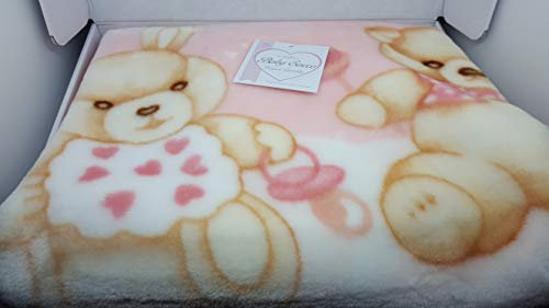 Baby sacco copertina coperta pile culla carrozzina bimbo neonato T&R cielo ROSA