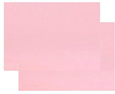 40x30cm Silicone Placemats for Kids, Non Stick Heat Resistant Tablemat, Kitchen Dining Table Mats Place Mat (Pink (T:0.1cm), 2)
