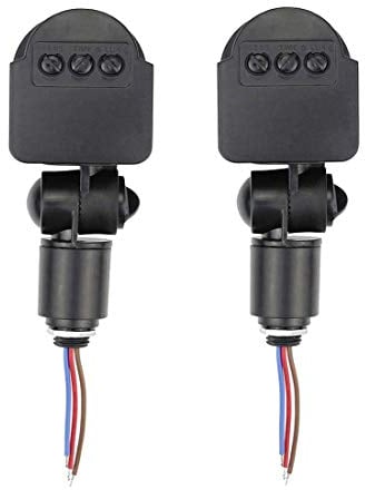 Hailege 2pcs Outdoor Infrarot PIR Monitor Sensor Schalter DC 12V Automatischer Infrarot PIR Bewegungsmelder Wandhalterung Timer Outdoor PIR Bewegungsmelder LED-Lichtschalter