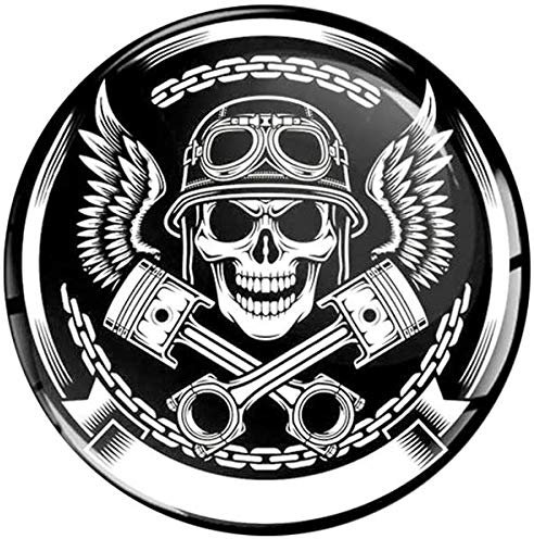 Retro Sticker für Motorradhelm Totenkopf