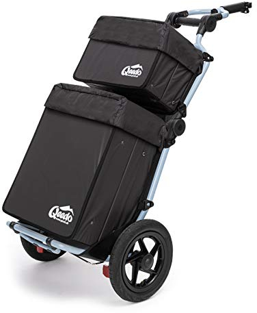 Qeedo Travoy Fahrrad Lastenanhänger (2020) Set Faltboxen - Cool Grey