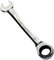 AERZETIX - C45507 - Clé plate mixte manuelle à fourche/classique 22mm - vers clé à cliquet 22mm anneau/oeil 12 pans - métrique - en acier CR-V pour serrage/assemblage - manche droite polie - DIN 3113