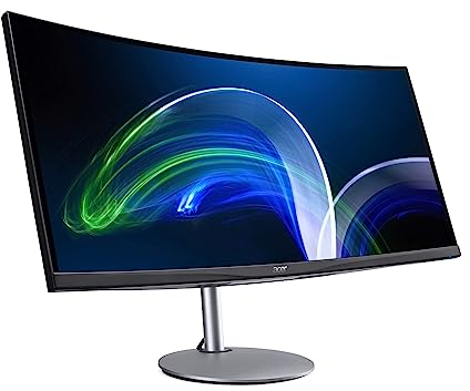 Acer CB342CUR Monitor 34 Zoll (86 cm Bildschirm) QHD, 75Hz OC, 60Hz, 1ms (VRB), 2xHDMI 2.0, DP 1.2, höhenverstellbar, HDMI/DP FreeSync
