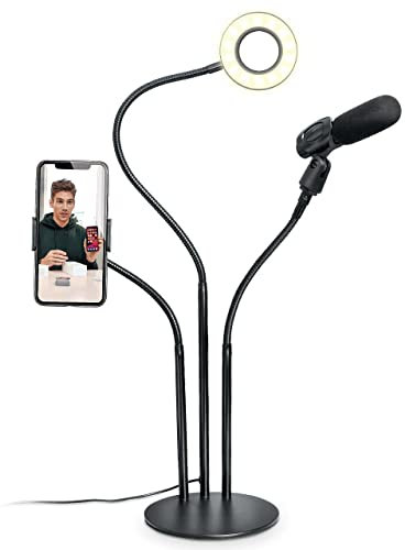 BOWER Studio Influencer Kit Flexible Ring with Microphone Stand