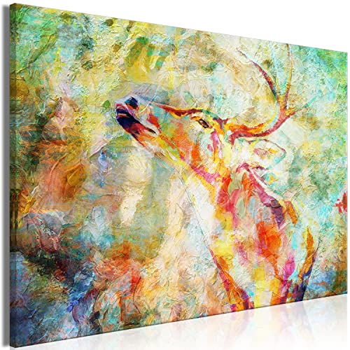 murando - Wandbilder XXL Hirsch Vlies Leinwandbild 1 tlg Kunstdruck modern Wanbilder XXL Wanddekoration Design Wand Bild Natur