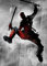 Displate Offiziell Marvel MetallPoster Magnetische Befestigung Lizenziert Bilder Hochwertiges Poster Marvel Dark Edition - Deadpool Poster Höhe 45 cm Breite 32 cm