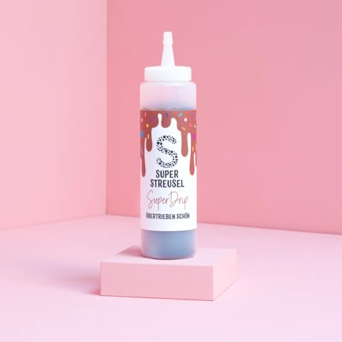 Super Drip Braun Kuchenglasur Cake Melts Schokolade 300g | Drip Cake Glasur für Kuchen Kekse Plätzchen Eis Muffin Torten uvm. | Cake Drip Flasche | Icing Dekoration (Braun)
