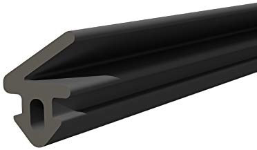 Seiletech.de Guarnizione per finestre, S-1125, 10 m, in gomma, per finestre in PVC, colore nero, paraspifferi