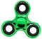 Toyland® Fidget Hand Spinner – Linderung von Stress und Angst (Metallic Green & Black Rings)