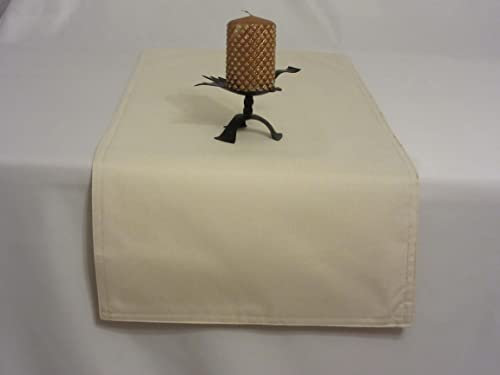 Tischläufer | Champagner/Creme - Eckig - 33x160cm | Tischband | Mitteldecke | Leinen-Optik | Lotus-Effekt | Schmutzabweisend
