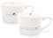 Lot de 2 tasses en céramique avec anse en forme de cœurs - 200 ml