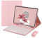 PboyiqiS Keyboard Case for iPad 11th Gen A16 2025/iPad10th Generation 2022 with Mouse, Cute Round Key Magnetically Detachable Keyboard Case with Pencil Holder (Pink)