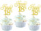 SYKYCTCY 24 Pack Happy 18th Cupcake Toppers Glitter Number 18 Eighteen Sweet 18 Cupcake Picks 18th Birthday Wedding Anniversary Party Cake Decorations Supplies Gold