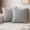 MIULEE Kordsamt Kissenbezug Kissenbezüge Dekorative Kissenhülle Moderne Sofakissen Dekokissen Couchkissen Zierkissen Weicher für Sofa Wohnzimmer Schlafzimmer 2er Set 50x50 cm Hellgrau