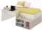DEKIT GRUPO RIMOBEL KRIC Bureau, mélamine, chêne Naturel et Blanc, lit Simple