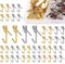 MINGZE 40PCS crochets pour cintres avec clous, soutient jusqu'à 30 lb, Cadre Hanger Crochets Photo, Argent+Or
