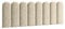 Muralo Panel acolchado ovalado para pared o cabecero de cama, para dormitorio, salón, cama, cojín lumbar, moderno y lujoso (30 cm x 80 cm, crema)