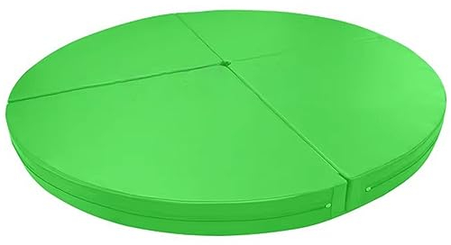 Pole Matte 1m-1,6m Groß Stangen-Crash-Matte 10cm dick, Pole Dance Matte, Fitness Gymnastik Yoga-Sicherheitsschutzpolster, Faltbar Federung Runden Pole Dance Crash-Matte ( Color : Green 1 , Size : 120c