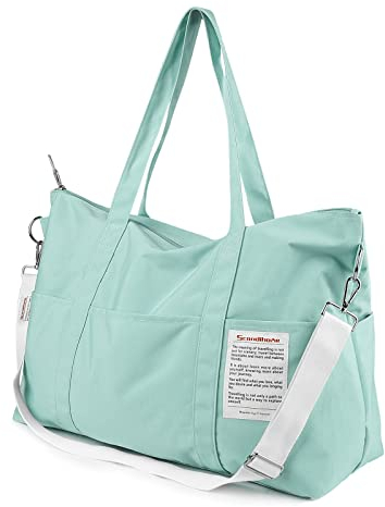 Reisetaschen, SCANDIHOME Faltbare Reisetasche Handgepäck Tasche für Damen und Herren, 55L wasserdichte Weekender Schwimmtasche Sporttasche Fitnessstudio Trainingstasche - Blau