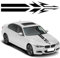 Auto Motorhaube Streifen Aufkleber,Racing Body Stripes Aufkleber,Vinyl Modifizierte Streifen Abziehbild Dekoration für Auto Motorhaube,Dach,Kofferraum,Schürze,Stoßstange(Schwarz)