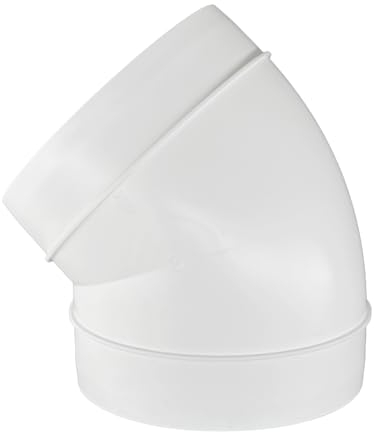 H&C VENT Tubo a gomito 45 gradi, tubo di scarico, tubo di ventilazione 100 mm, tubo di plastica per cappa, tubo di 45 gradi, tubo angolare (45 gradi, 100)