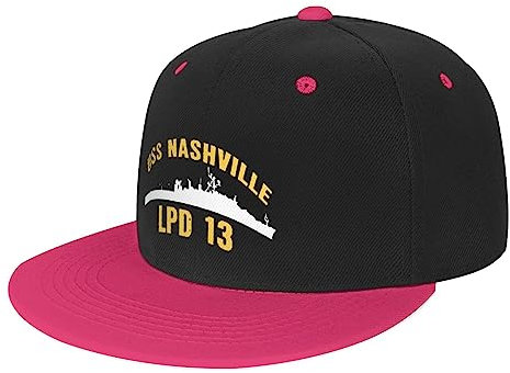 USS Nashville LPD 13 Flat Brim Cap Unisex Flat Bill Baseball Cap Hip-Hop Hut