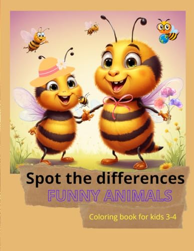SPOT THE DIFFERENCES: Coloring book designed for toddlers, initial puzzles book suitable for children aged 3-4 years.