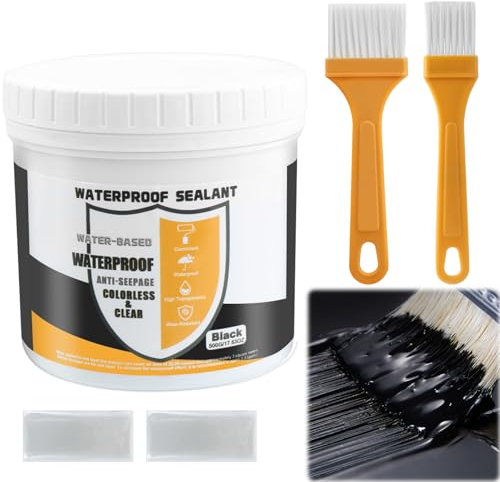 Mastic d'étanchéité étanche noir - Revêtement en polyuréthane flexible pour toitures, tuyaux métalliques, structures extérieures résistantes aux intempéries - Réparation des fuites et fissures très