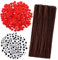 HASUDEI 100 Stück Pfeifenreiniger Braun zum Basteln Pfeifenputzer 150 Stück Wackelaugen Selbstklebend 150 Stück Rote Pompons für Kinder Weihnachten Rentieren Bastelzubehör Handwerk DIY Herstellung