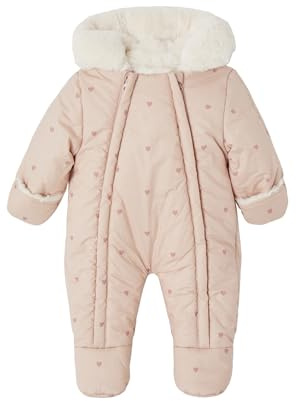 Vertbaudet Baby Winter-Overall mit Herzen, Recycling-Material altrosa 74