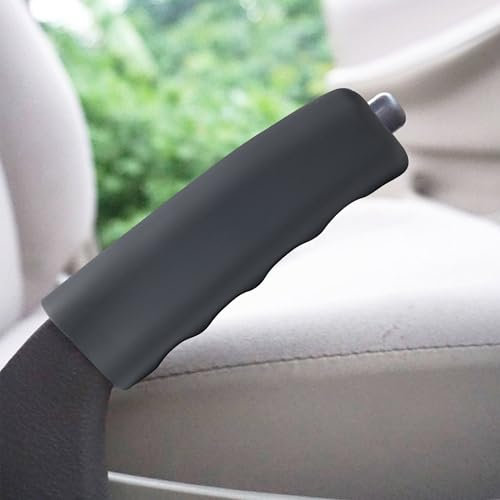 Flaconi Silicona Cubierta De La Perilla Coche,Funda de Silicona Antideslizante para Freno de Mano de Coche,Funda Protectora De Freno De Mano,Accesorios Coche (Negro)