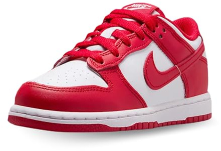 Nike Dunk Low (PS) Code FB9108-119 Weiß, Weiß und Rot., 33.5 EU