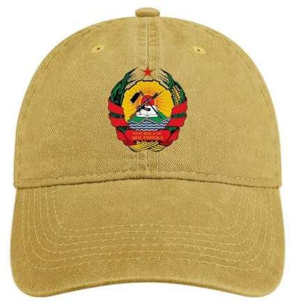 DLERFLOVR Nationales Emblem von Mosambik Basecap Unisex, r patriotischer Stil Retro Baseball Cap Herren, Einstellbare Kappe mit Schirm, Sonnenschutz Baseballkappe für Outdoor Running Tennis Golf