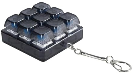 Folpus Keyboard Fidget Keyboard Cube tragbar, einzigartige Geschenke für Erwachsene, Leichte Keychain Dekompression Spielzeug, Schwarz