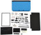 SustVita Caso de reemplazo 3DS XL, Piezas de reparación Kit Completo con Carcasa de Caja de Carcasa Completa en Amarillo (Blue)