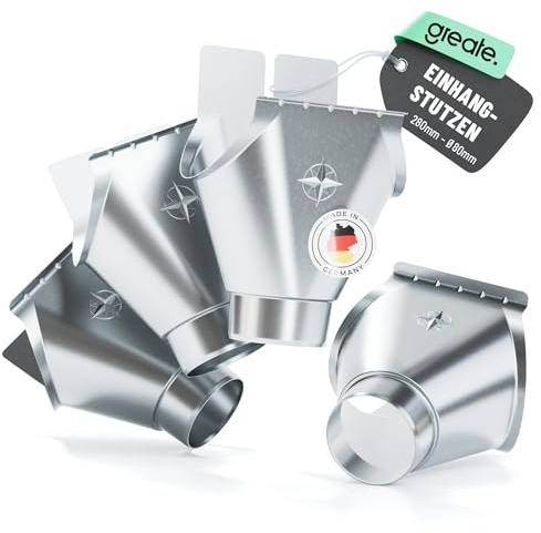 greate Einhangstutzen verzinkt für Dachrinne 280/80 - Made in Germany