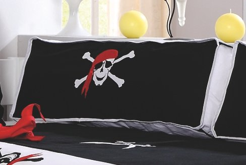 Froschkönig24 Seitenkissen Kissen Kinderkissen für Spielbett Hochbett Etagenbett Pirat