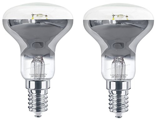 Long Life Lamp Company 2 x 2w LED R50 Light Bulb E14 Cool White Reflector