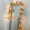 FLCSIed 2 Meter 20 LED Blume Blatt Girlande Kupfer LED Lichterkette für Hochzeit Dekoration Party Event mit Timer-Funktion (Rose)