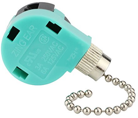 Ceiling Fan Switch 3 Speed 4 Wire Zing Ear ZE 268S6 Pull Chain Switch Control Replacement 3 Speed Control S Witch Ceiling Fans, Wall Lamps, Cabinet Light