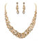 Clearine Damen Schmuckset Hochzeit Braut Österreichischen Kristall Marquise Cluster Kragen Halskette baumeln Ohrringe Set Champag-Gold Gold-Ton
