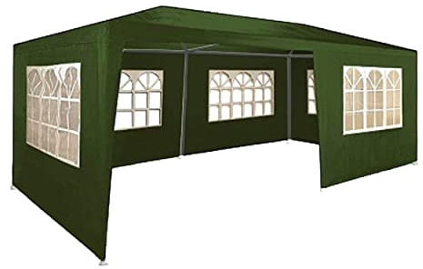 MaxxGarden Pavillon 3x6 - Faltpavillon Wasserdicht Stabil - Festzelt und Gartenzelt - Partyzelt 18m² - UV Schutz 50+ - Pavilion 4 Seitenteilen - Grün