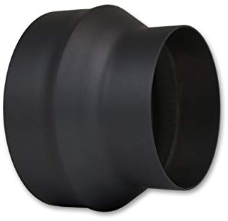 LANZZAS Ampliación del tubo de estufa de 150 mm a 200 mm, color: negro metálico (diámetro de 150 mm) – otros tubos de nuestra gama se pueden encontrar aquí.