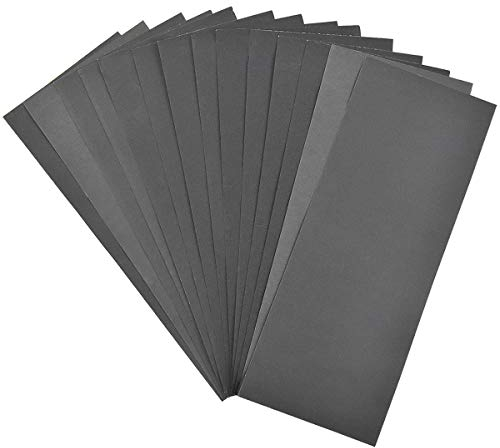 14 Blatt Schleifpapier, Sandpapier Nass und Trocken, 400-2000 Grit Schmirgelpapier Sortiment, Fein Schleifmittel Handschleifpapier, Wasserschleifpapier Nassschleifpapier für Holz Metall Auto